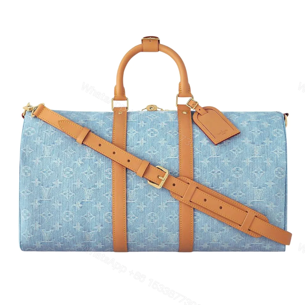Louis Vuitton Keepall Bandoulièrè 45 Bag Sky Blue Denim 45Cm M25334 — view 1