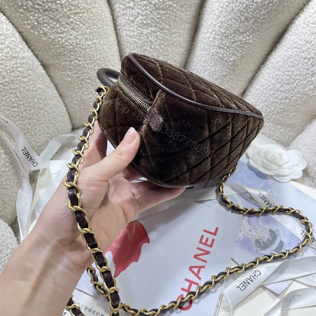 View 2 of Velvet Mini Bag: Lux Velvet Curves with Gold Hardware