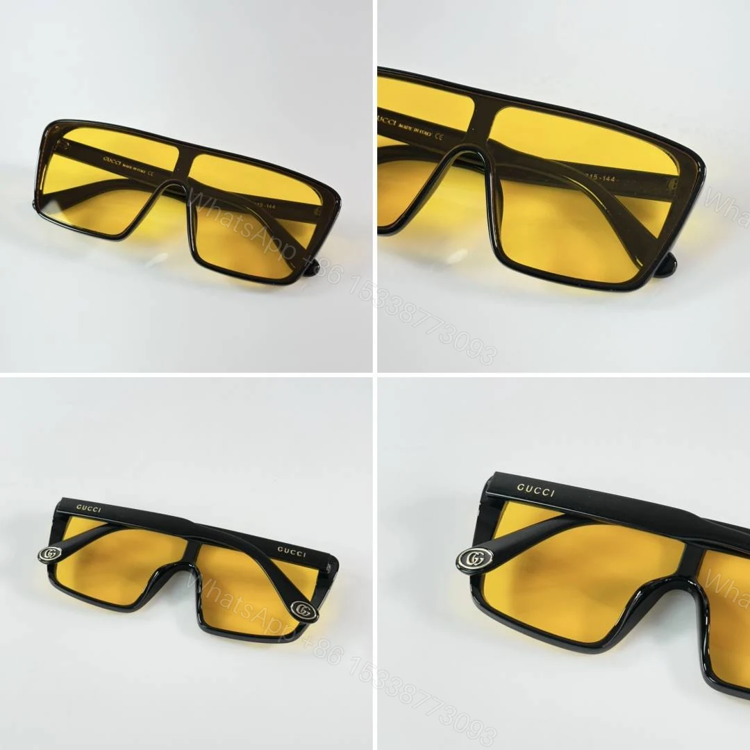 View 2 of First Copy Gucci 7110 Black Yellow Sunglasses