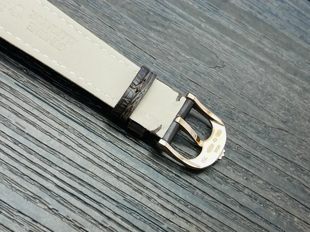 View 8 of Rolex Cellini Date 50515 39mm Everose Silver Alligator Strap Watch 50515-0009