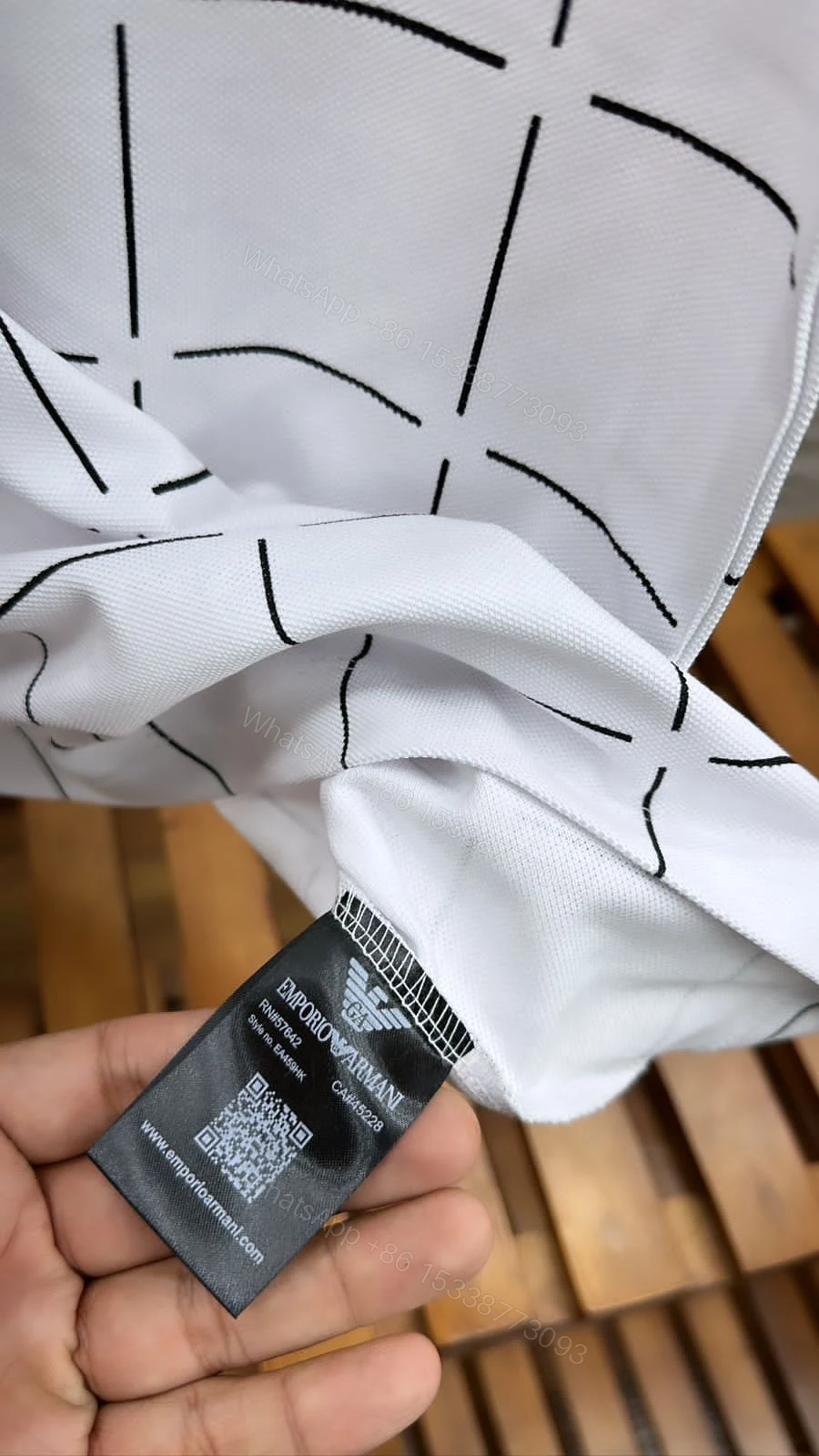 View 4 of First Copy Armani Premium Cotton Lycra Polo T-Shirts
