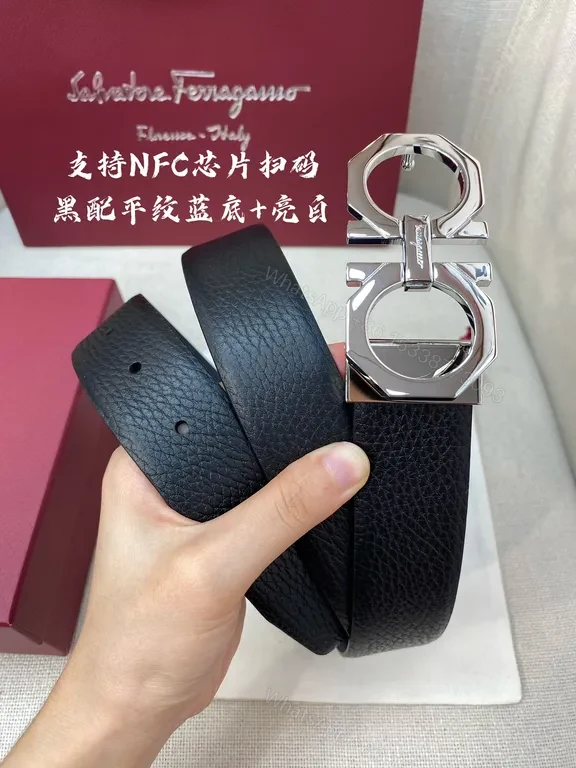View 5 of Iconic Gancini Belt: Italian Leather, Timeless Silver Buckle