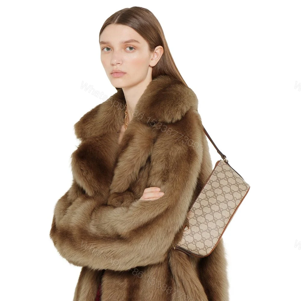 View 9 of Gucci GG Emblem Small Shoulder Bag Beige And Dark Brown 25Cm 847281 FAEUC 9758