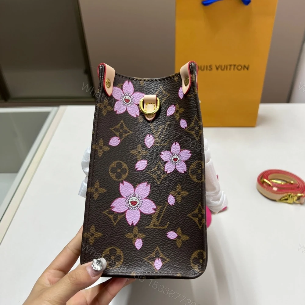 View 4 of Louis Vuitton X Takashi Murakami Onthego PM Sakura Brown 25Cm M13269