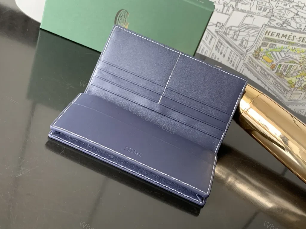 View 5 of Blue Goyard-Patterned Long Wallet: All-Day Organization