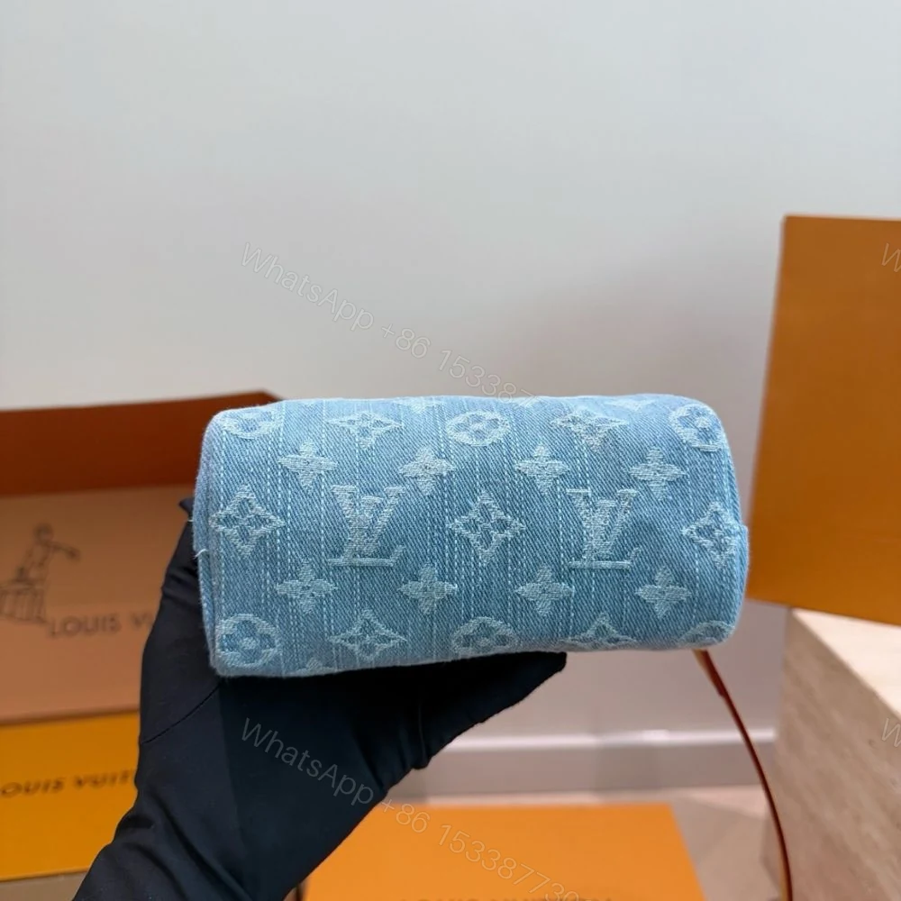 View 6 of Louis Vuitton Denim Blue Nano Speedy 16Cm M11212