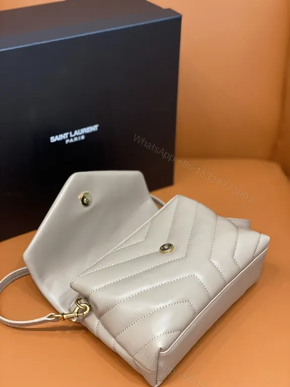 View 7 of Taupe Lambskin Chevron-Quilt Shoulder Bag: Discreet Luxury Carry