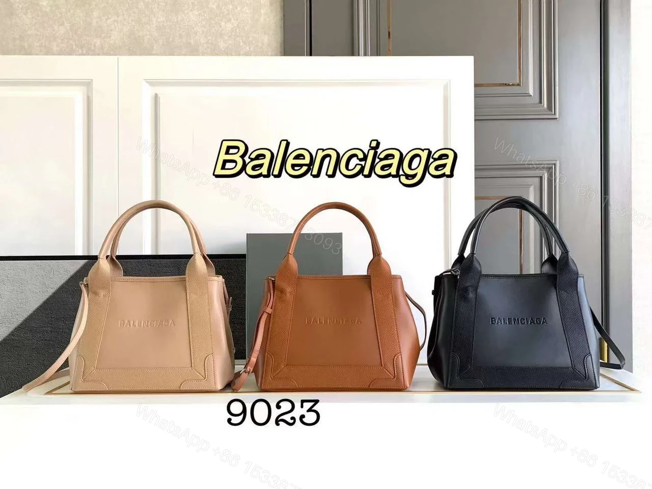 Design Cabas Small Tote Bag Leather Light Beige – Dubai Fashion LUX — view 1