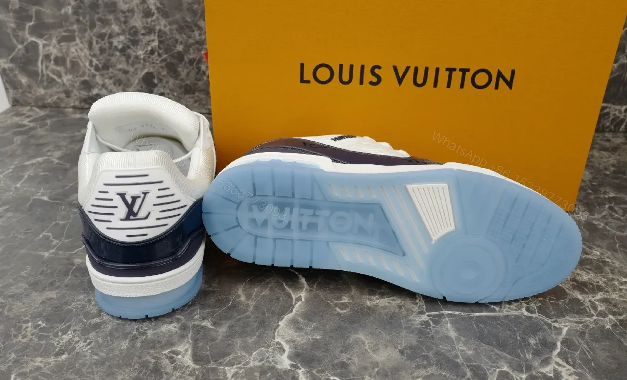 View 8 of Navy Patent luxury sneakers, premium leather, high-top design