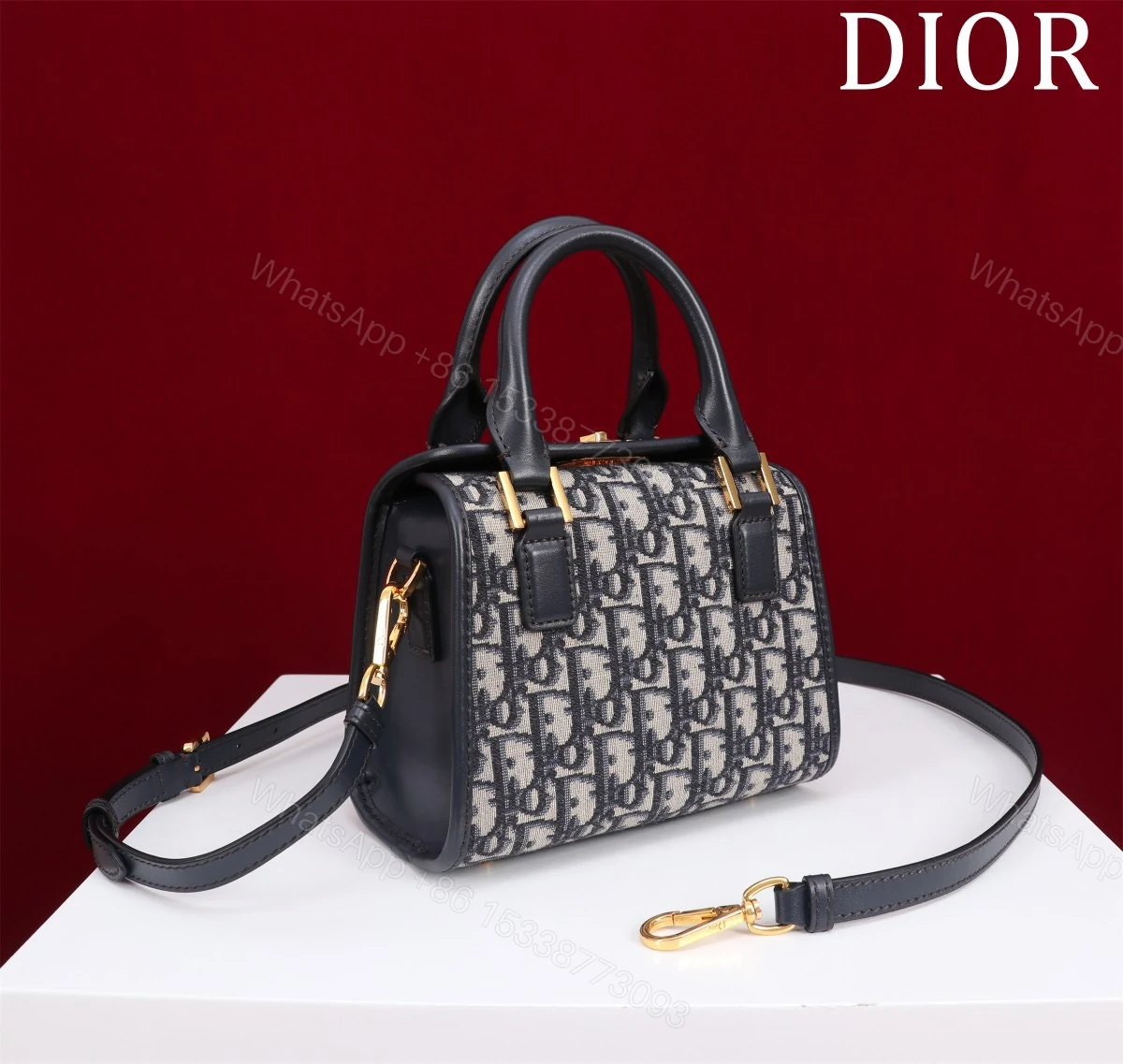 View 7 of Dior 30 Montaigne Women’s Handbag Oblique Fabric 18.5x16x10cm