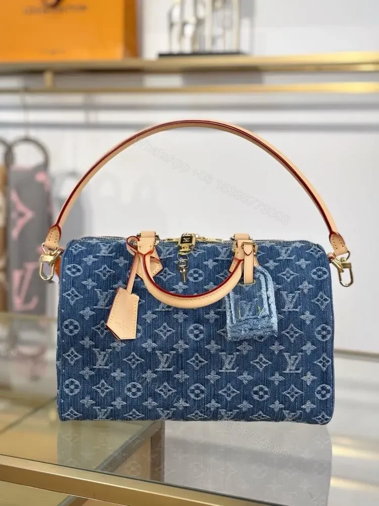Louis Vuitton Monogram Denim Speedy Soft 30 bag — view 1