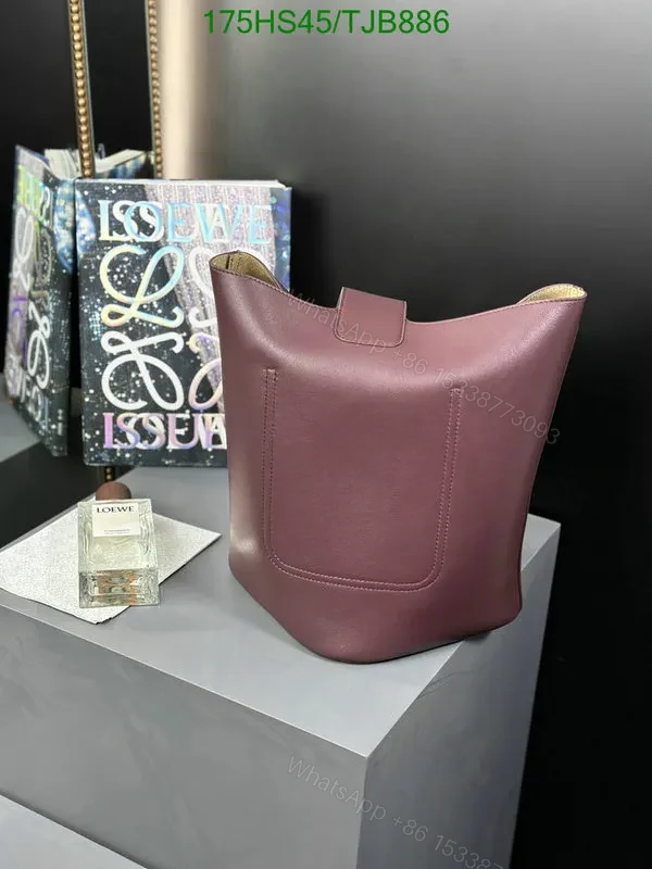 View 25 of Loewe Red Pebble Bucket Bag with Calfskin RA288