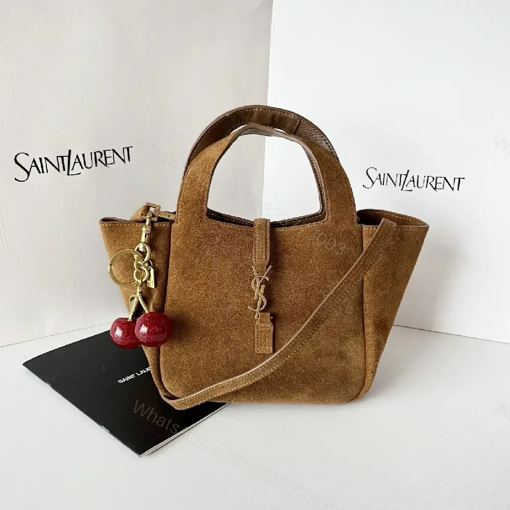 View 10 of Textured Suede Tote: Luxe Hardware Everyday Bag