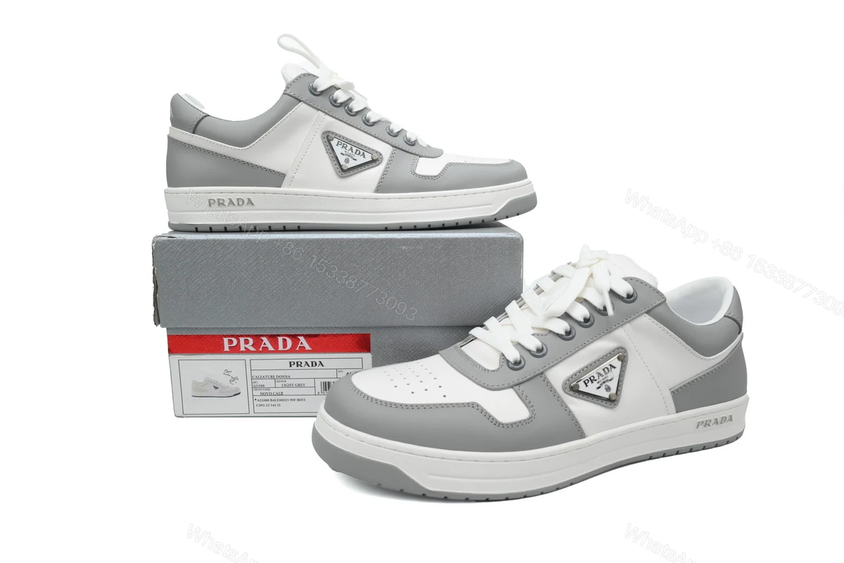 View 2 of Prada Downtown Low Sneakers Grey White
