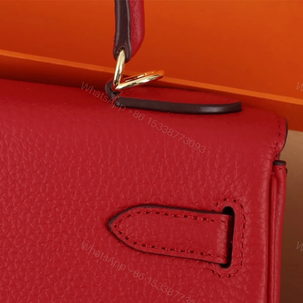 View 4 of Hermes Kelly 25 Togo Handbag Rouge Casaque 25Cm