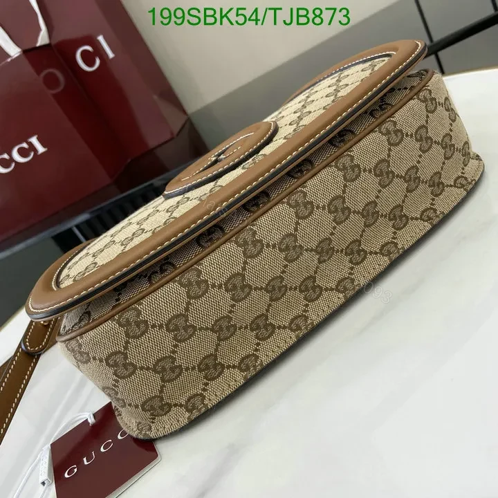 View 4 of Gucci Small Top Handle Bag in Beige and Dark Brown – GG Canvas & Leather (Model 819957)