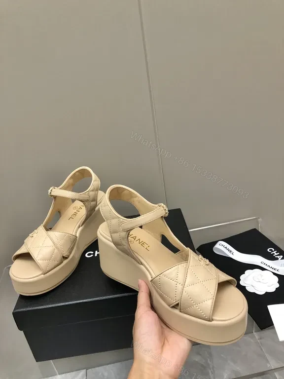 View 5 of Minimalist Quilted Sandals with Chanel-Influenced Detailing