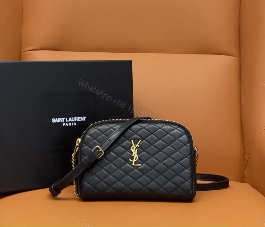 Black Quilted Leather Crossbody - YSL, Compact Luxury Bag — view 1