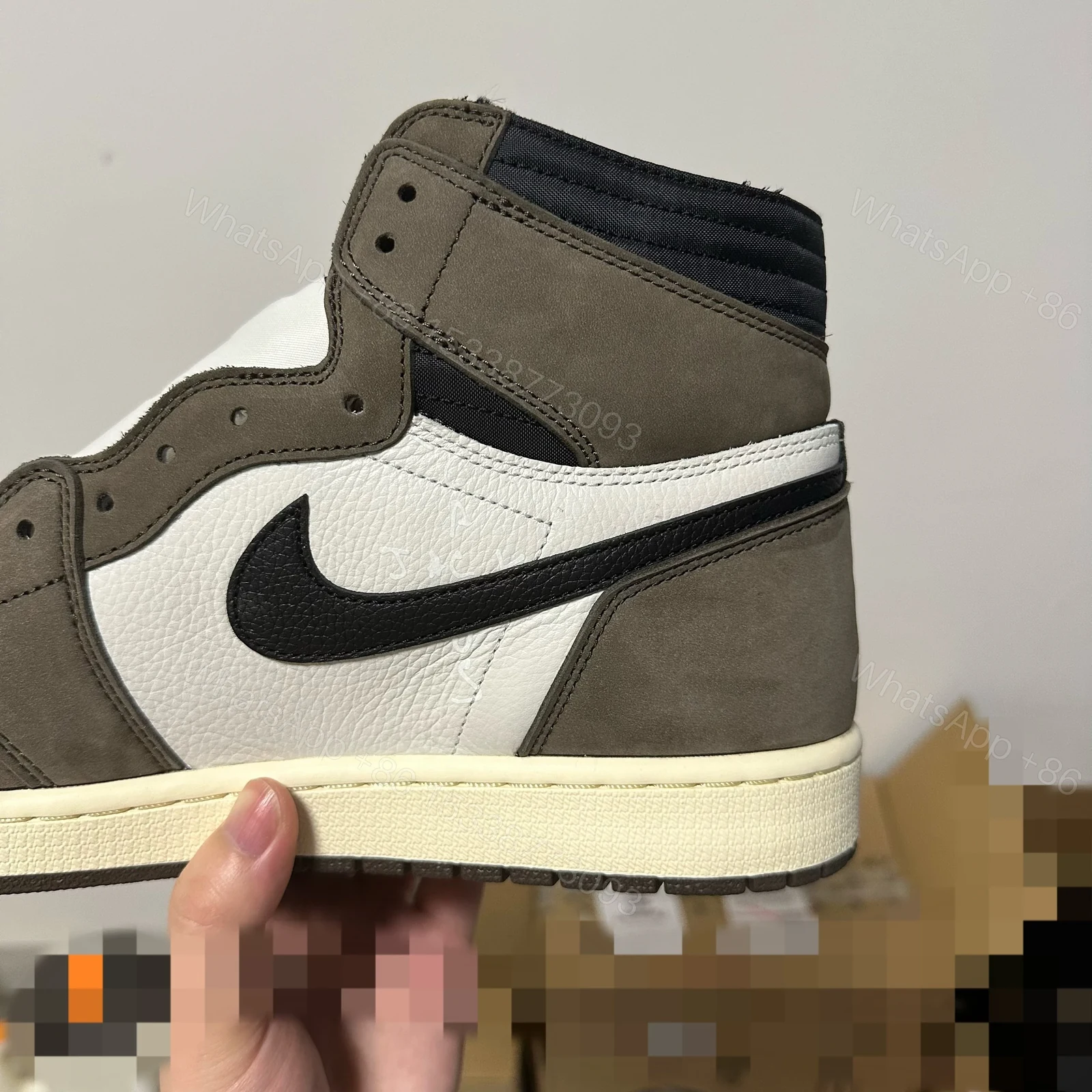View 4 of Jordan 1 Retro High OG SP Travis Scott Mocha