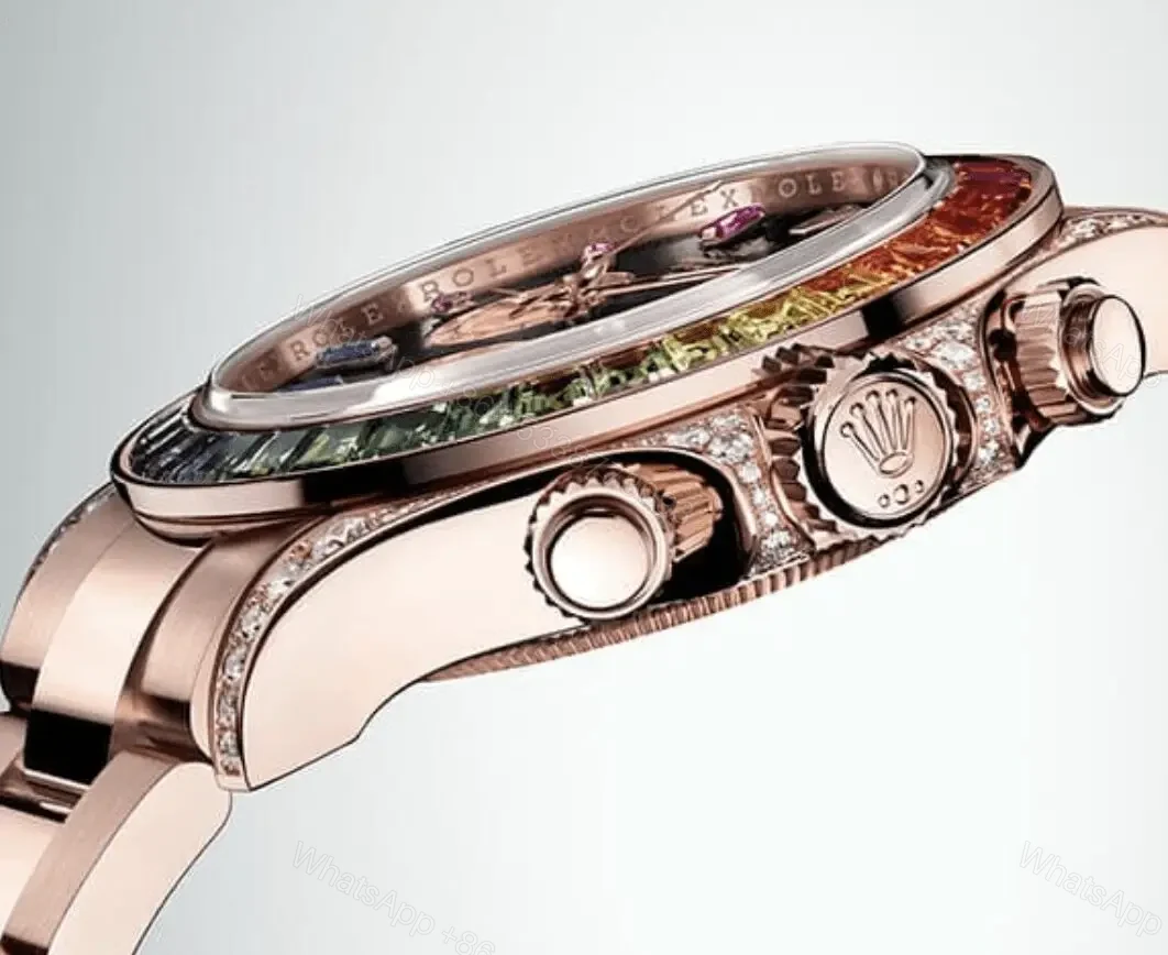 View 11 of Super Clone Rainbow Rolex Daytona – Everose