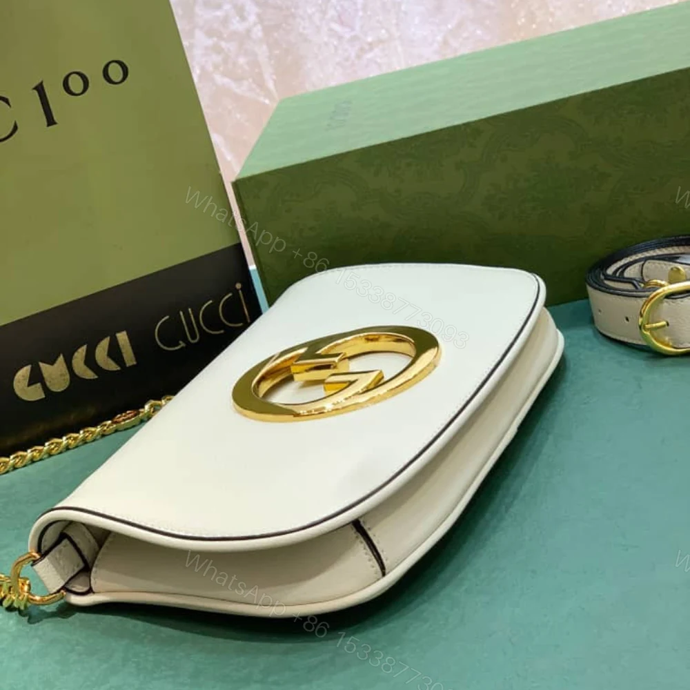 View 2 of Gucci Blondie Shoulder Bag White 28Cm 699268 UXX0G 9022