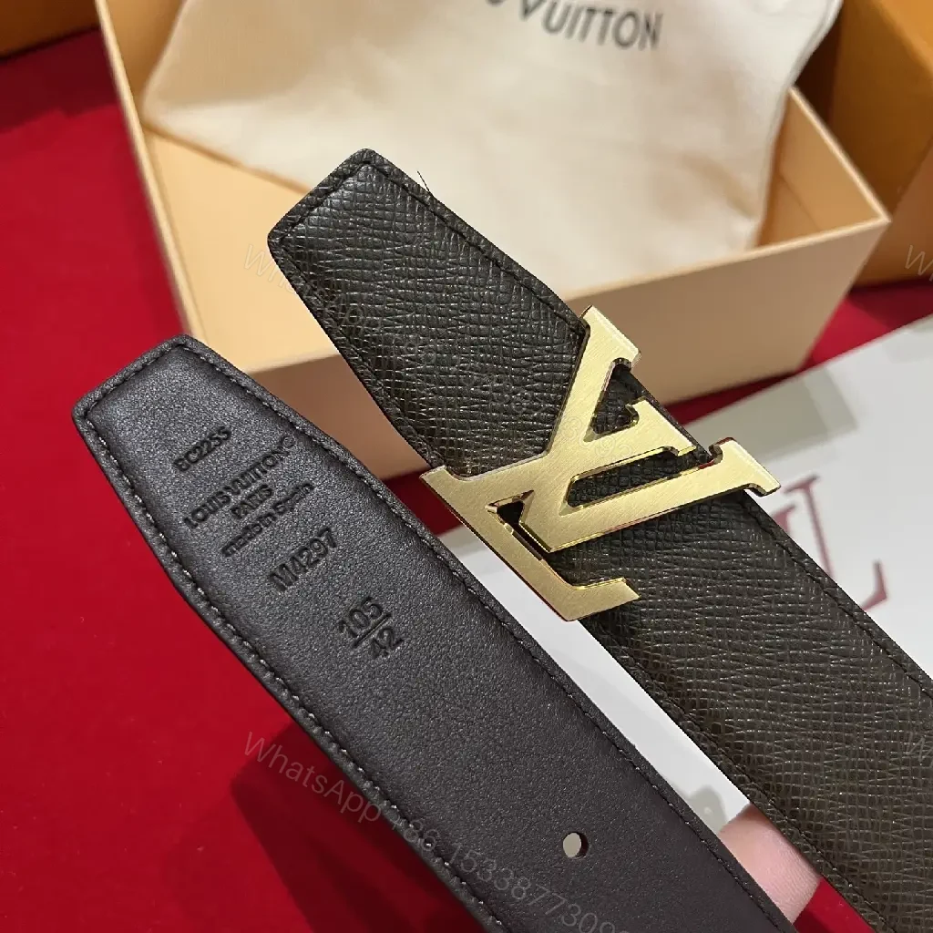 View 3 of Structured Black Leather Belt with Gold Buckle - Premium Durability