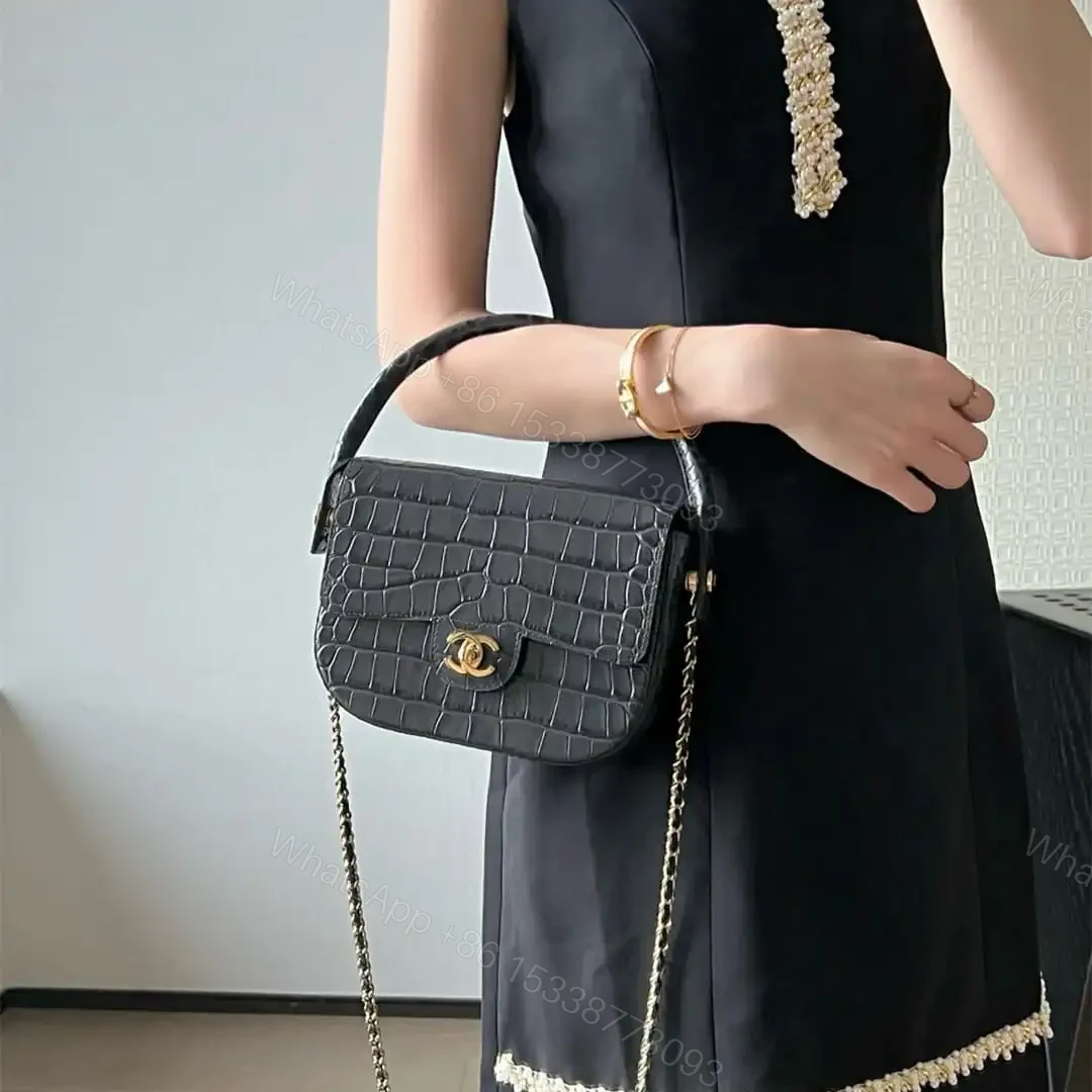 View 26 of 高仿Chanel*26A系列AS6424高級手工坊牛皮鱷魚紋手袋免檢版