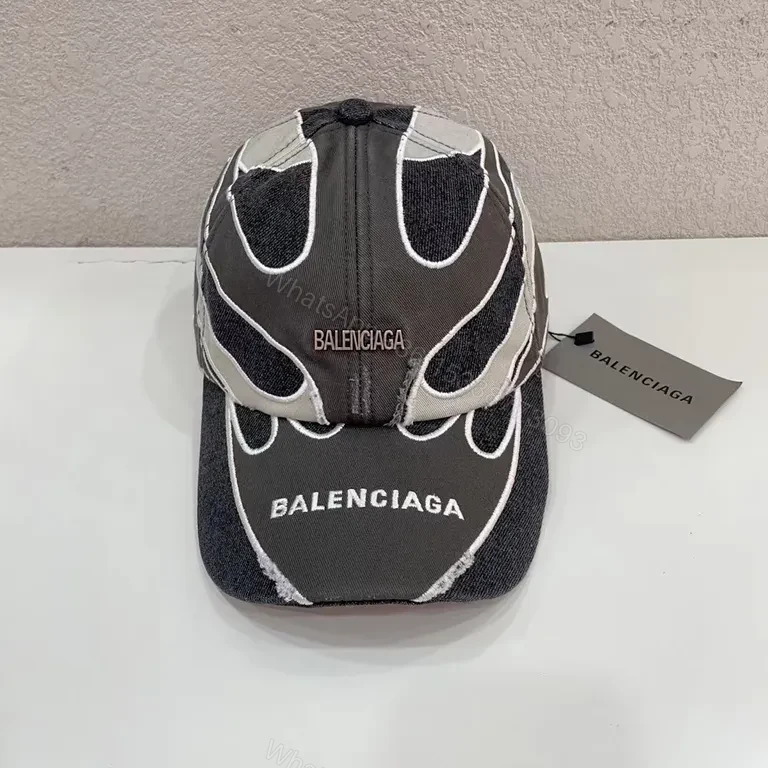 View 3 of Bold Texture Cap: Balenciaga-Inspired Patterned Logo Cap