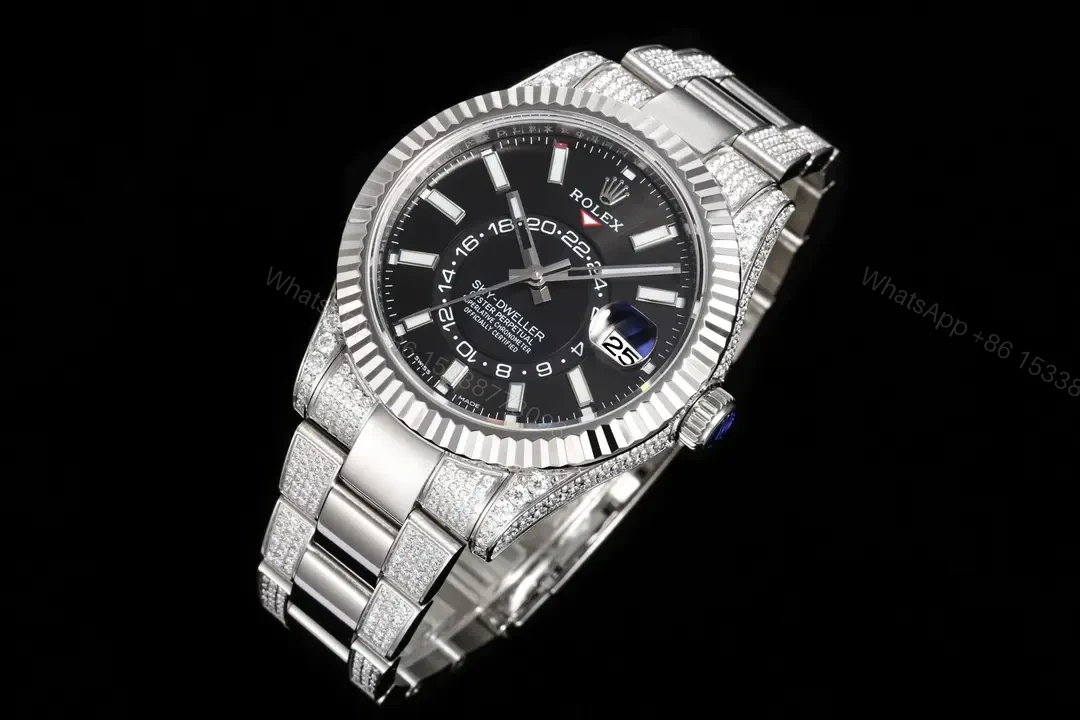View 3 of Rolex Sky-Dweller Diamond Iced 42mm Oyster Bracelet Premium Edition 326934-0005