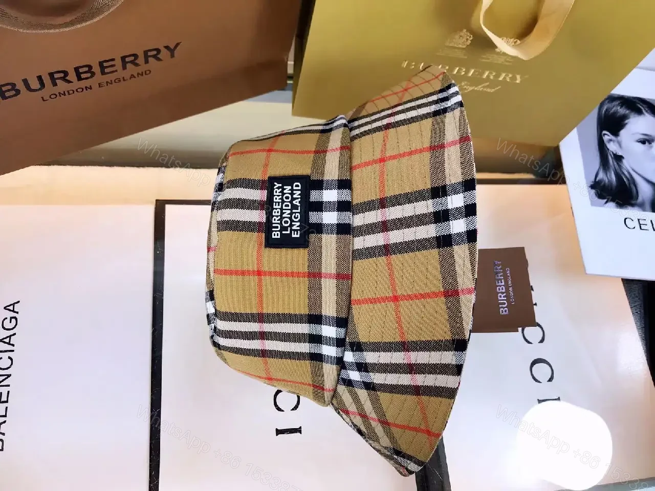 View 5 of Chic Plaid Bucket Hat with Timeless, Modern Utility