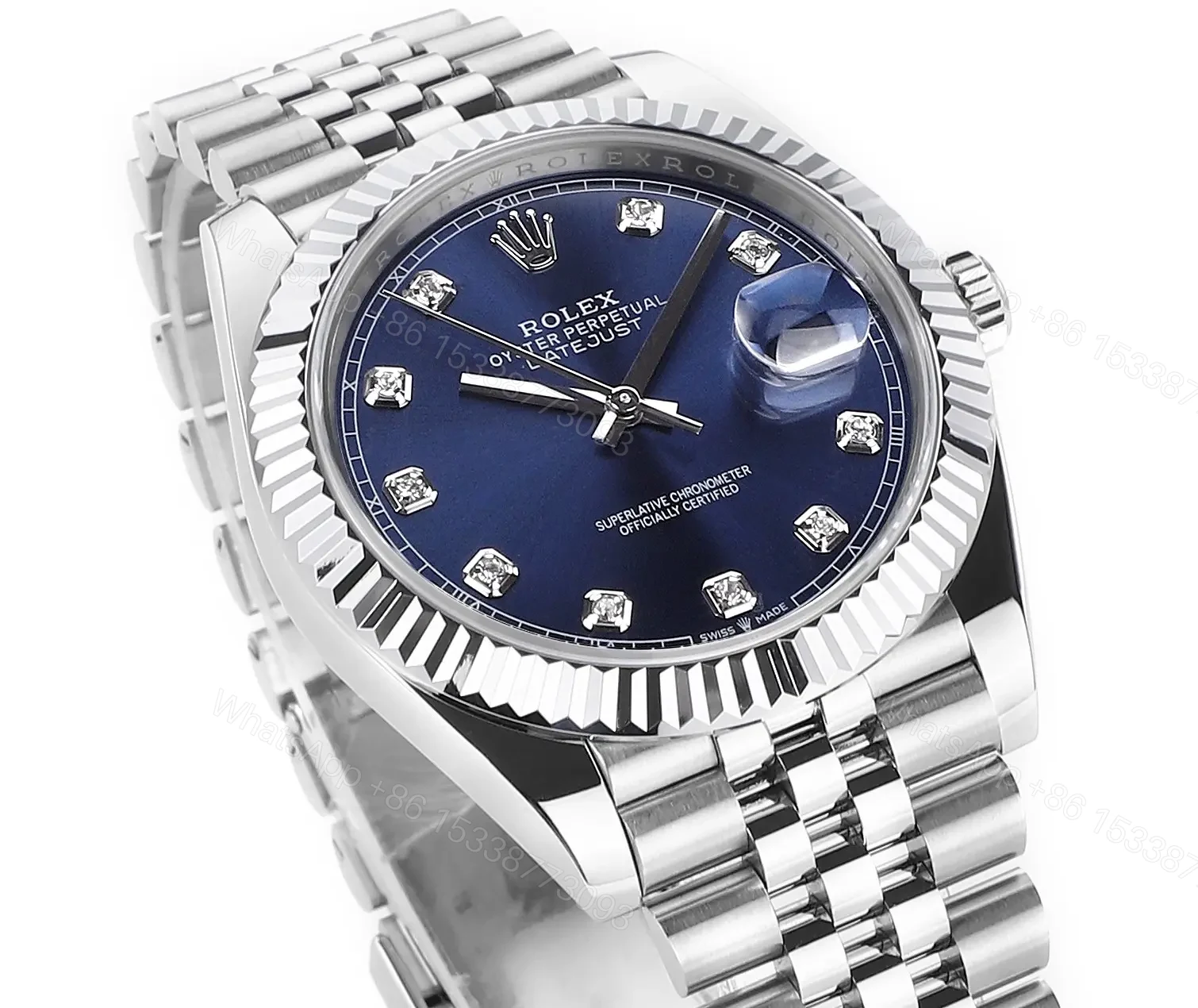 View 3 of RM Factory Clean Factory DDF Silver Blue Datejust Style Watch