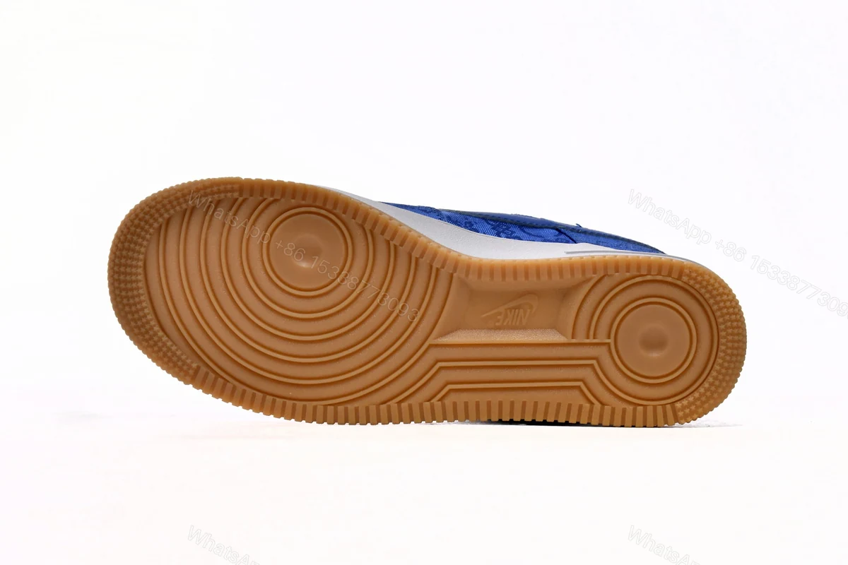 View 4 of CLOT x Nike Air Force 1 Low Premium Blue Silk CJ5290-400