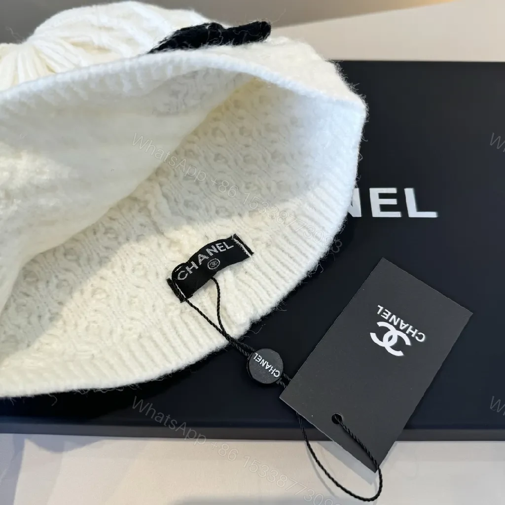 View 12 of Cream Knit Cap & Beanie Duo - Textured Luxury Warmth