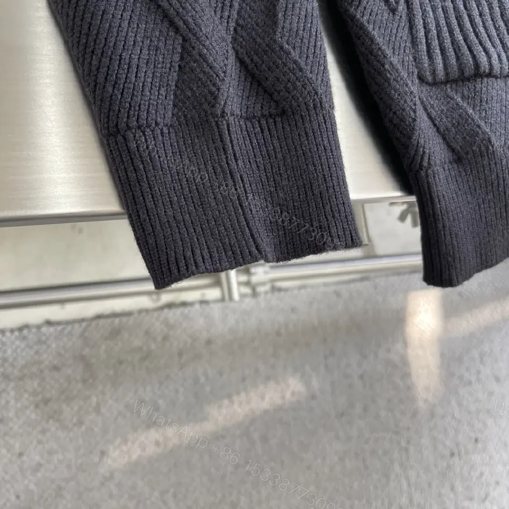 View 7 of Black Knit Bomber Jacket with Quilted Details - Luxury Tech Knit