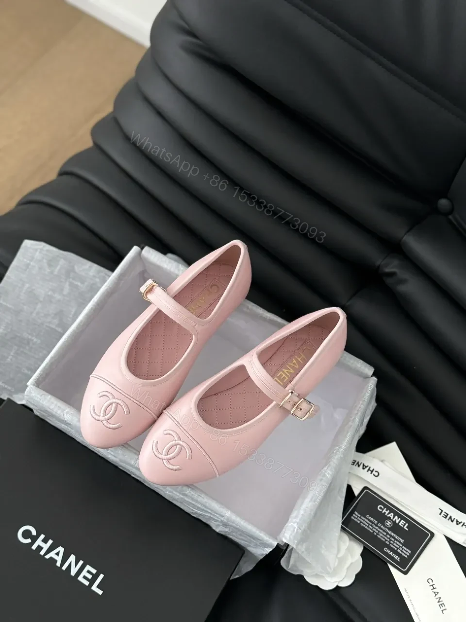 Soft Pink Faux Leather Mary Jane Flats - Elevated Everyday Chic — view 1