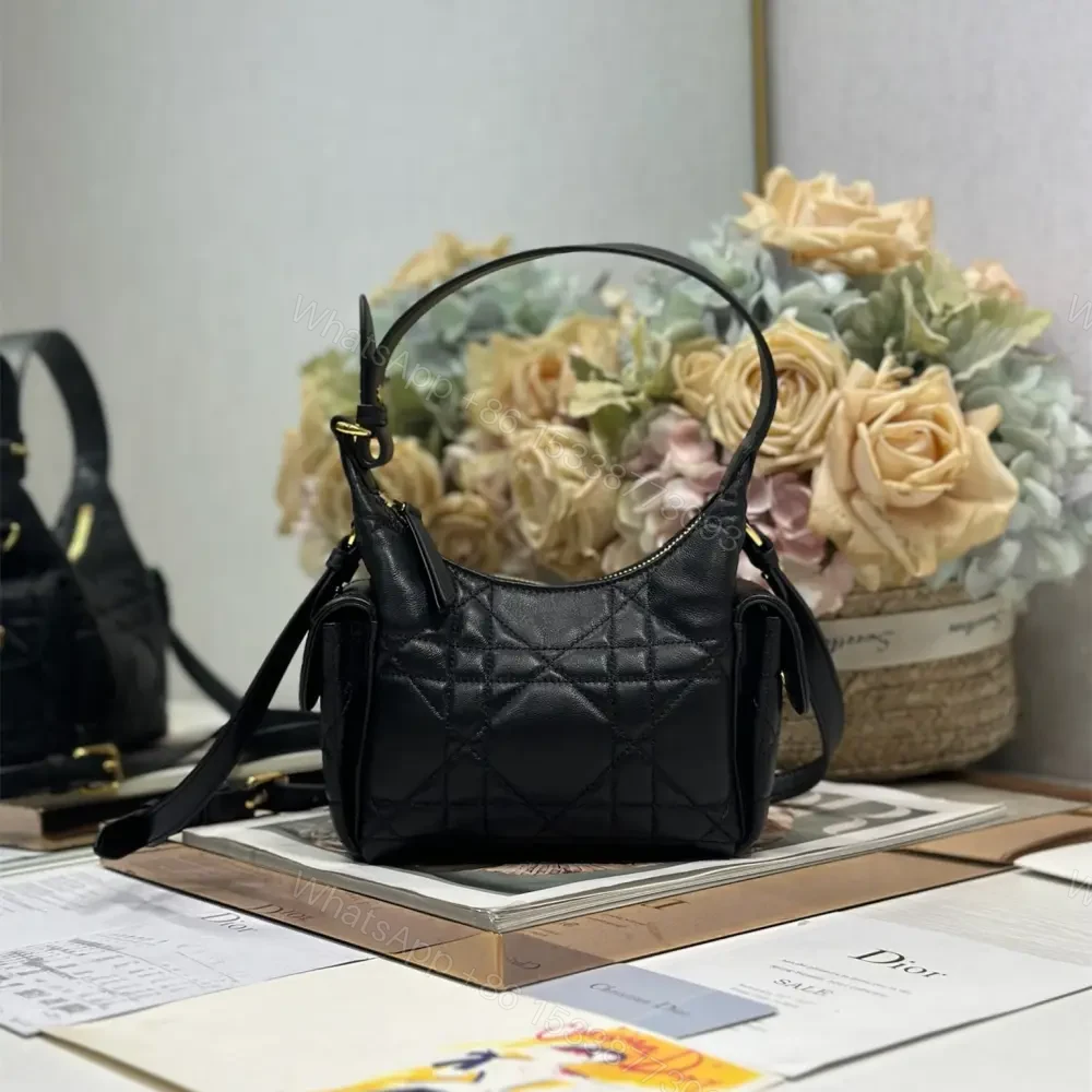 高仿Dior*D-Dream系列S525M900小羊皮斜挎包Mini黑色免檢版 — view 1