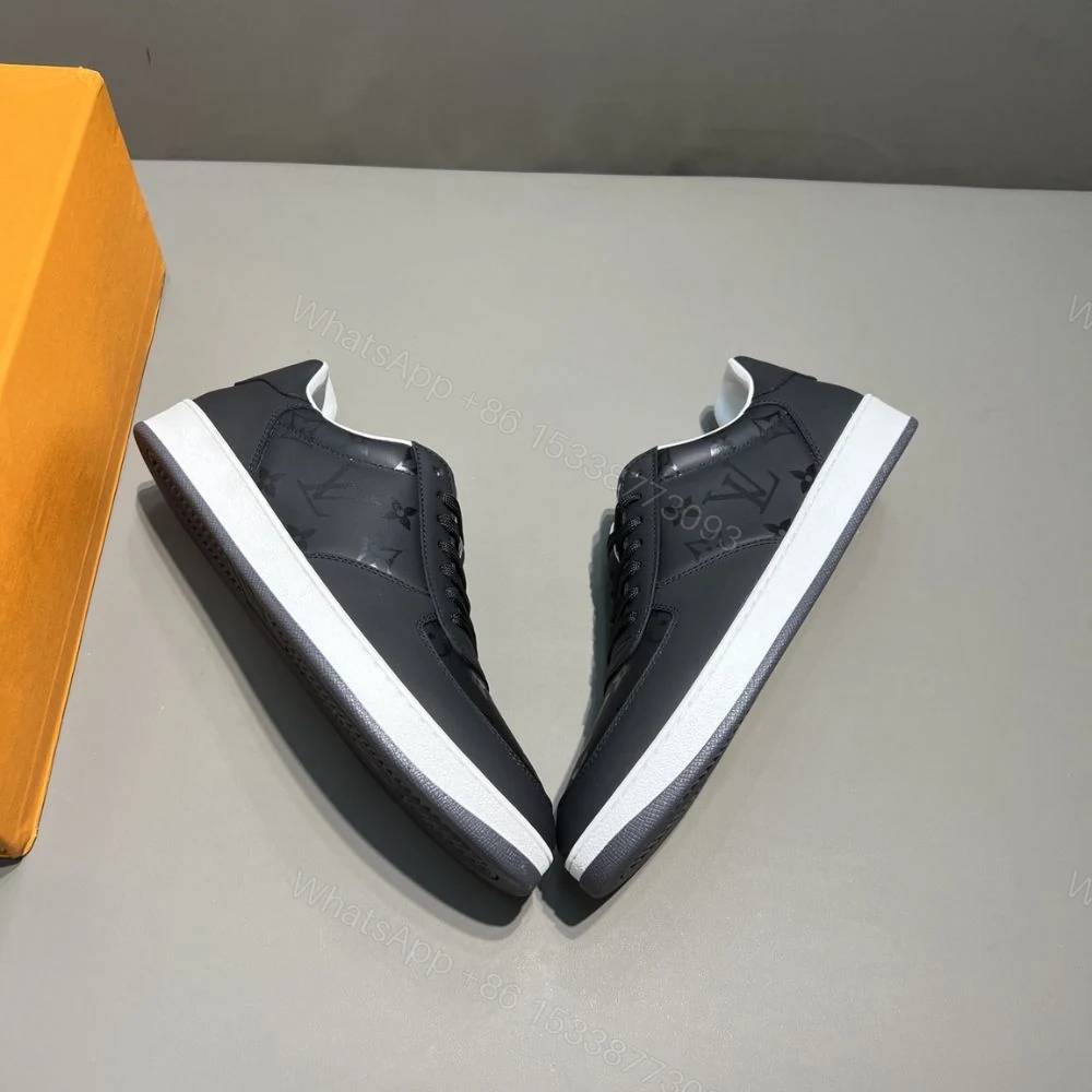 View 4 of Louis Vuitton Rivoli Sneaker Monogram Metallic Canvas Black For Men 1A9FGZ
