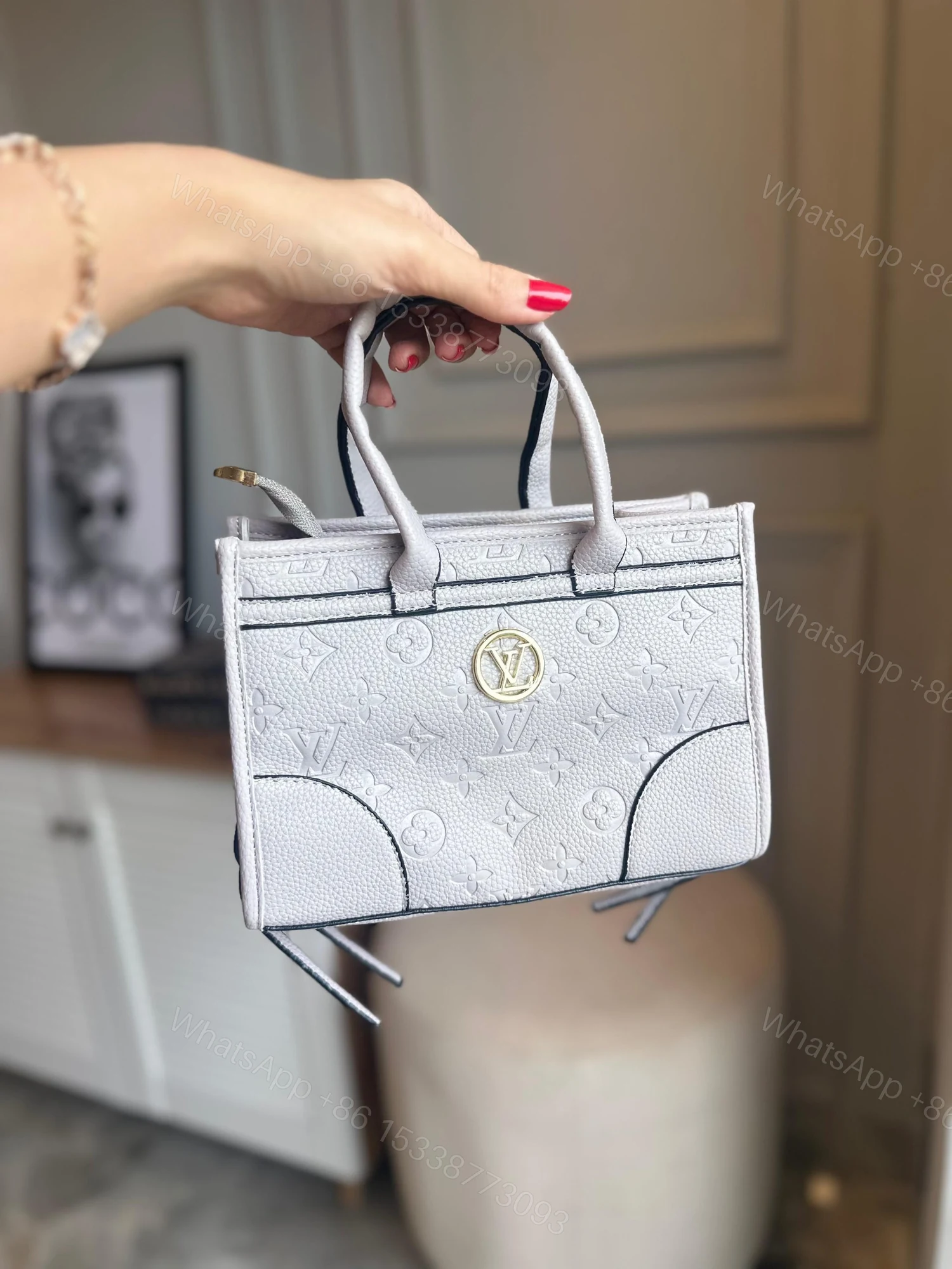 View 7 of First Copy Louis Vuitton Monogram Handbag – Premium Imported Designer Tote for Women