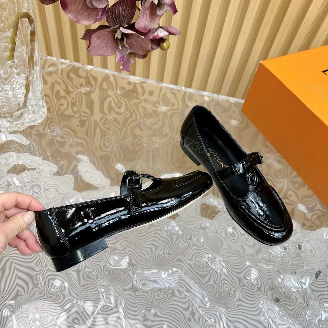 View 2 of LV Women Black Patent Leather Loafers