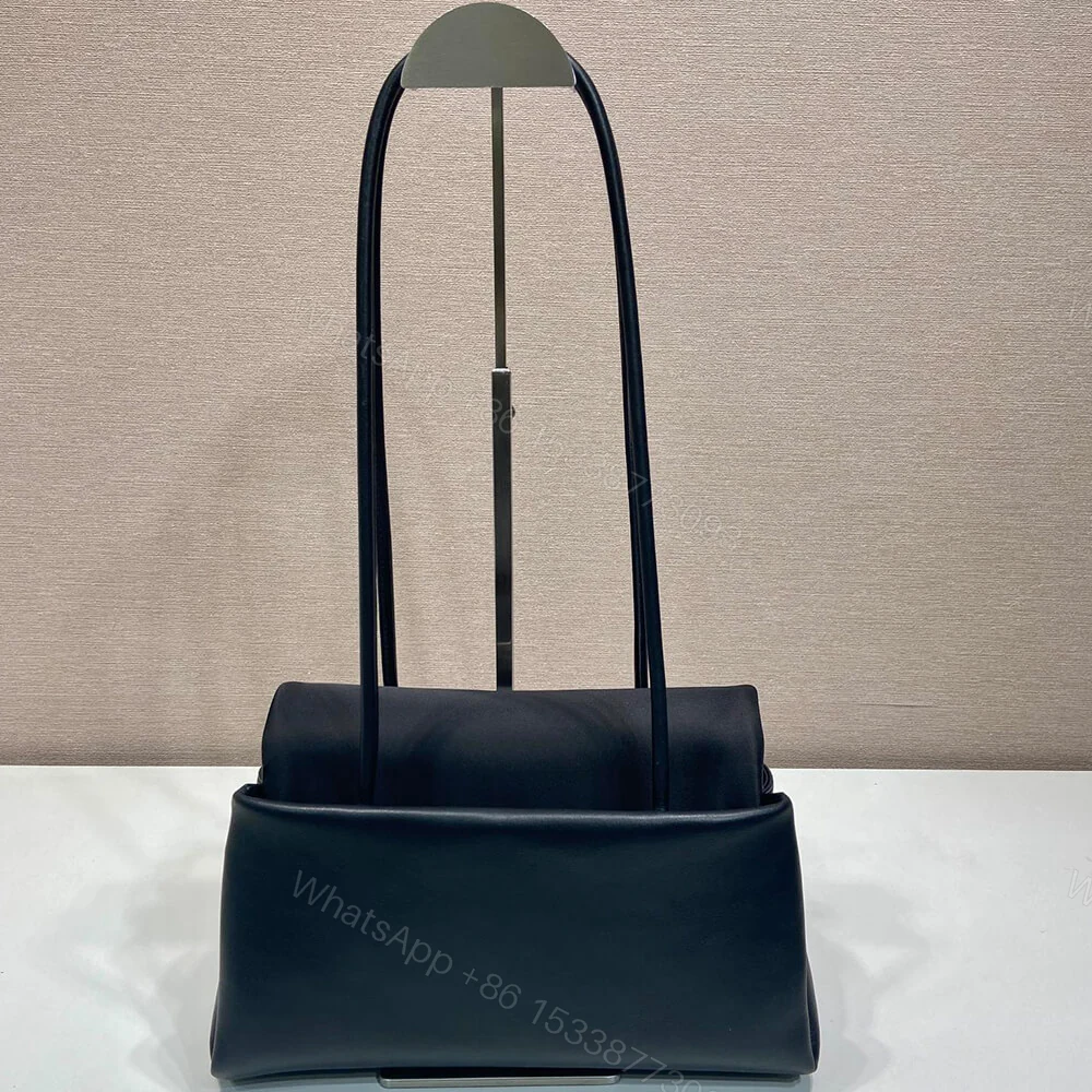 View 4 of Prada Passage medium leather bag with Re-Nylon flap(HIGH-END GRADE)