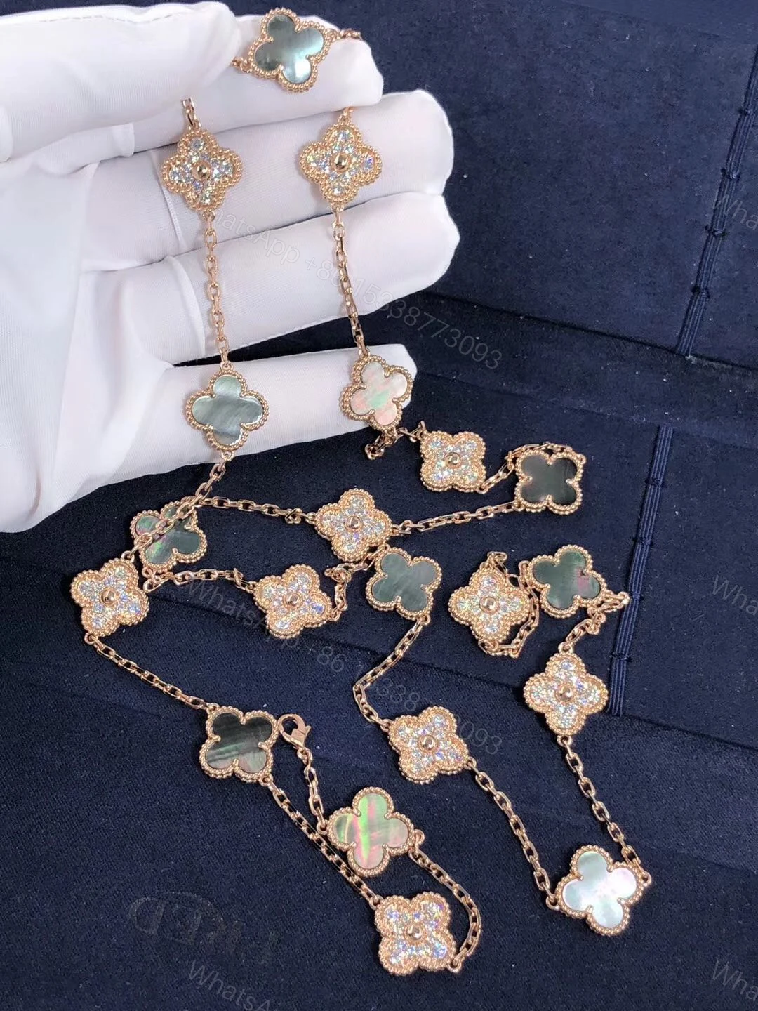 View 2 of Van Cleef & Arpels Vintage Vintage Alhambra long necklace, 20 motifs