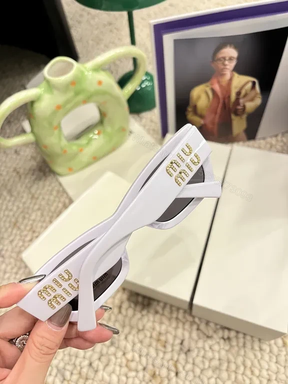 View 8 of Bold White Acetate Sunglasses â€” Modern Luxe, Signature Edge
