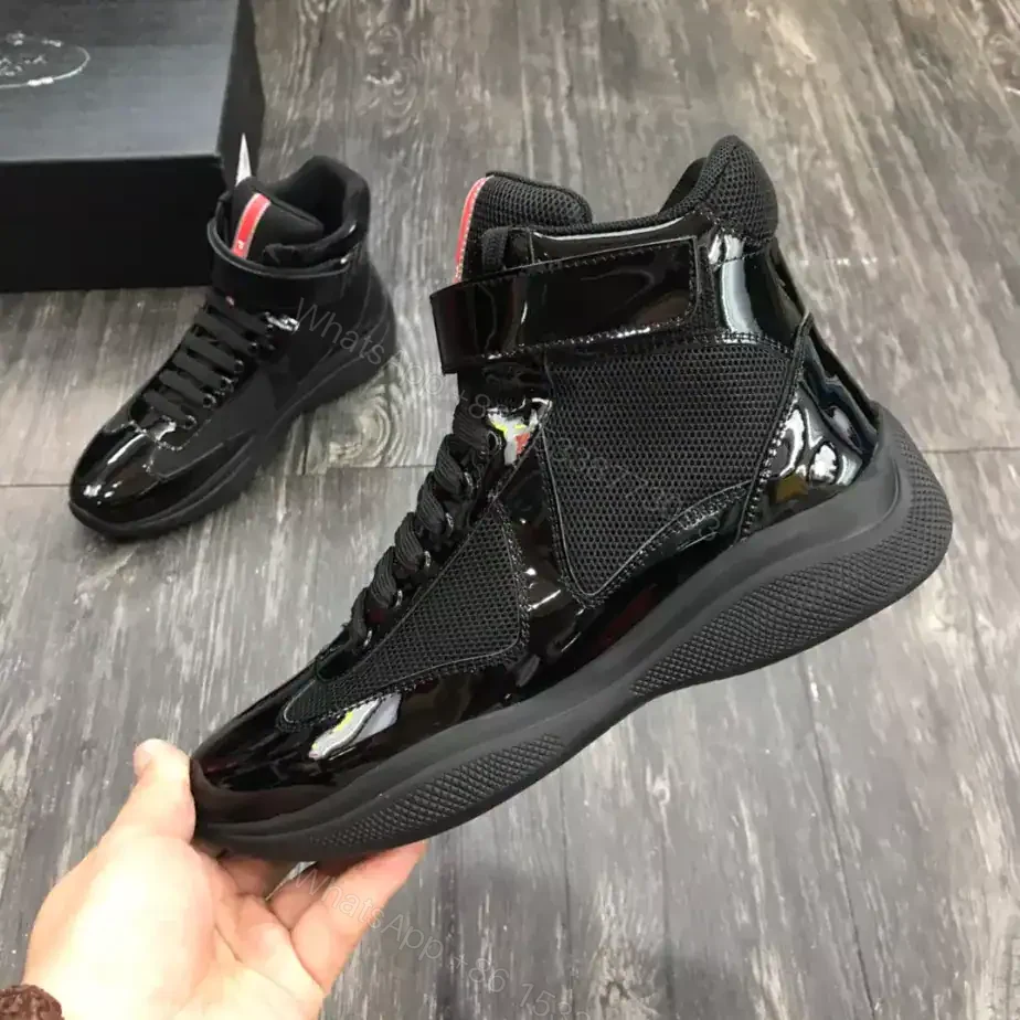 View 5 of PRADA AMERICA’S CUP HIGH-TOP SNEAKERS IN BLACK – PRD021