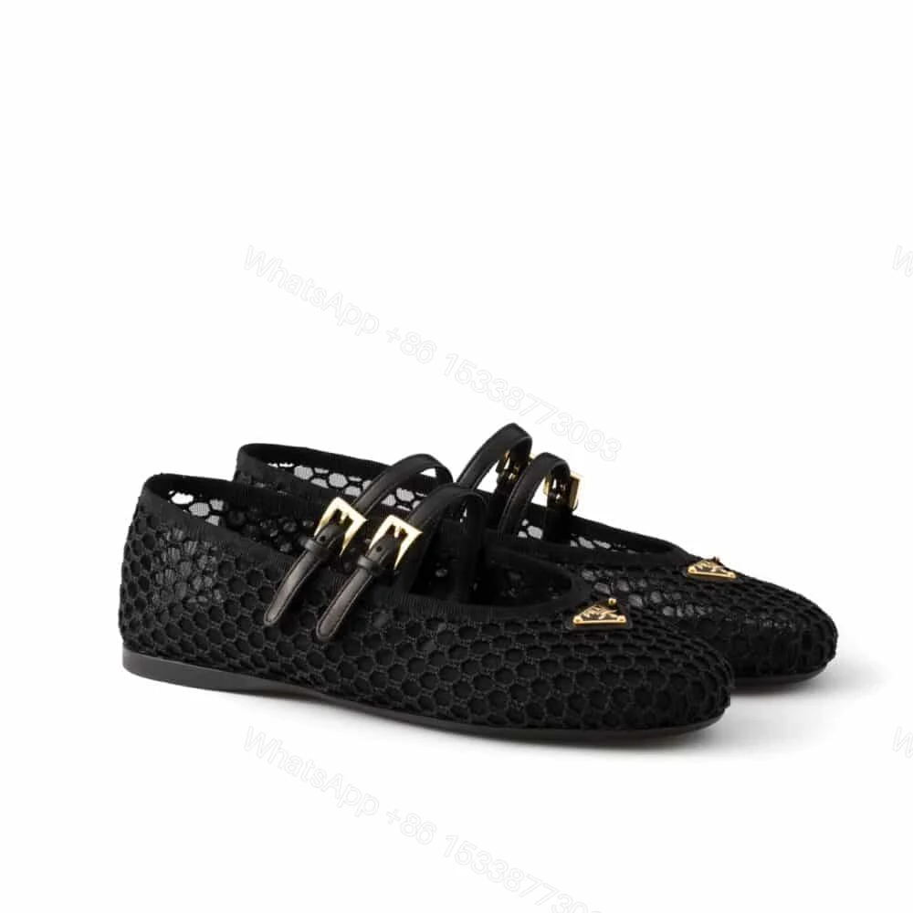 View 9 of PRADA MESH FABRIC BALLERINAS BLACK 1F915N 099 F0002 F 005