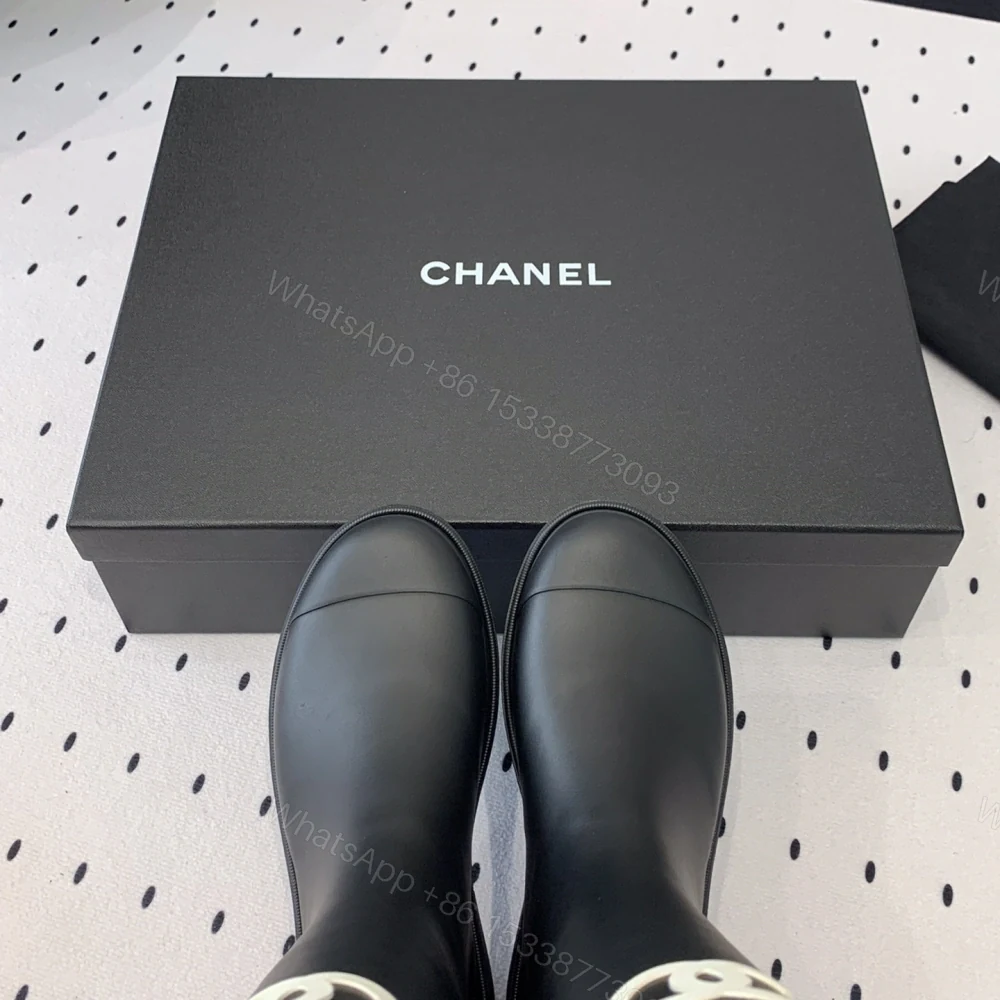 View 6 of 高仿Chanel*25S系列G39620X爆款高筒雨靴黑色免檢版