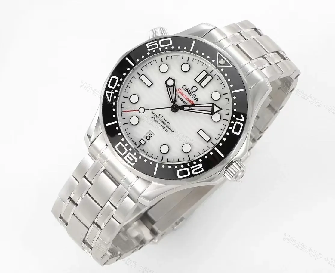 View 2 of Omega Seamaster Planet Ocean 600m Co-Axial Master Chronometer 42mm Stainless Steel Watch with Black Ceramic Bezel and White Dial