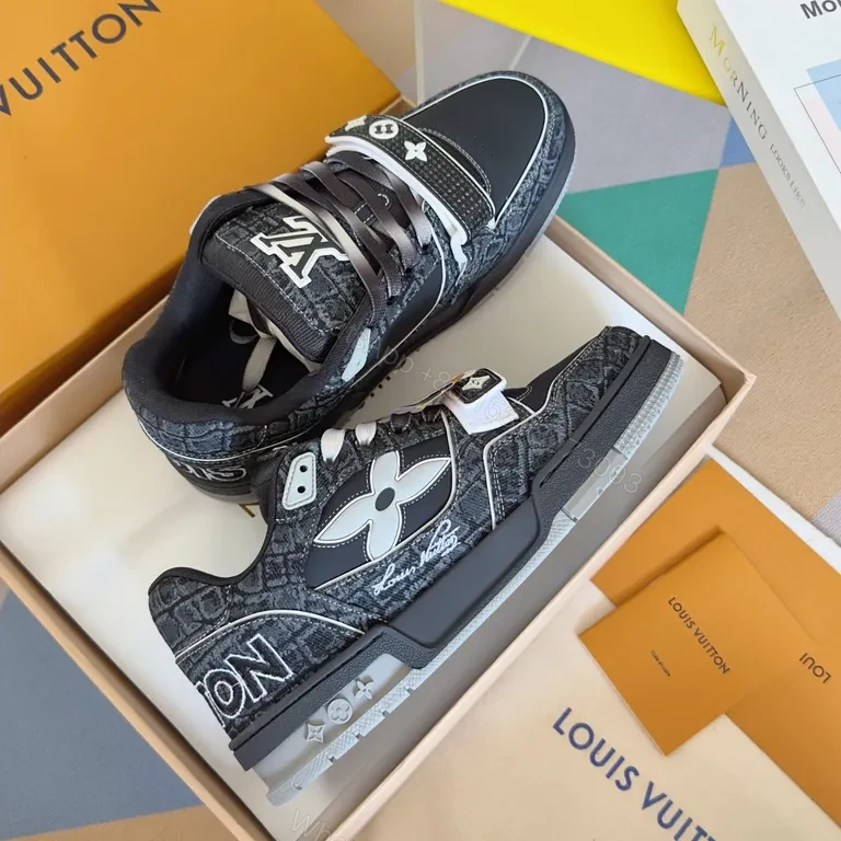 View 8 of Dark LV Monogram High-Tops: Luxury Street Sneaker