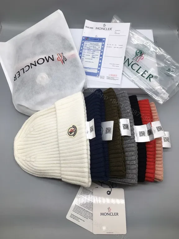 View 8 of Soft Rose Moncler Beanie: Warmth, Subtle Luxury, Knit Hat