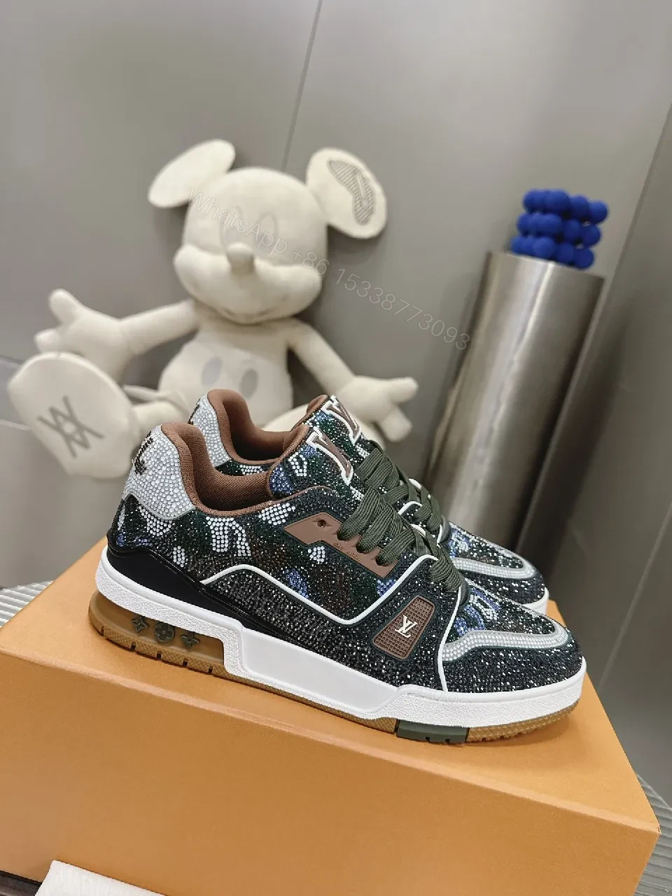 View 8 of Patterned Luxe Multicolor Glitter Sneaker – Luxe-Style High-Top