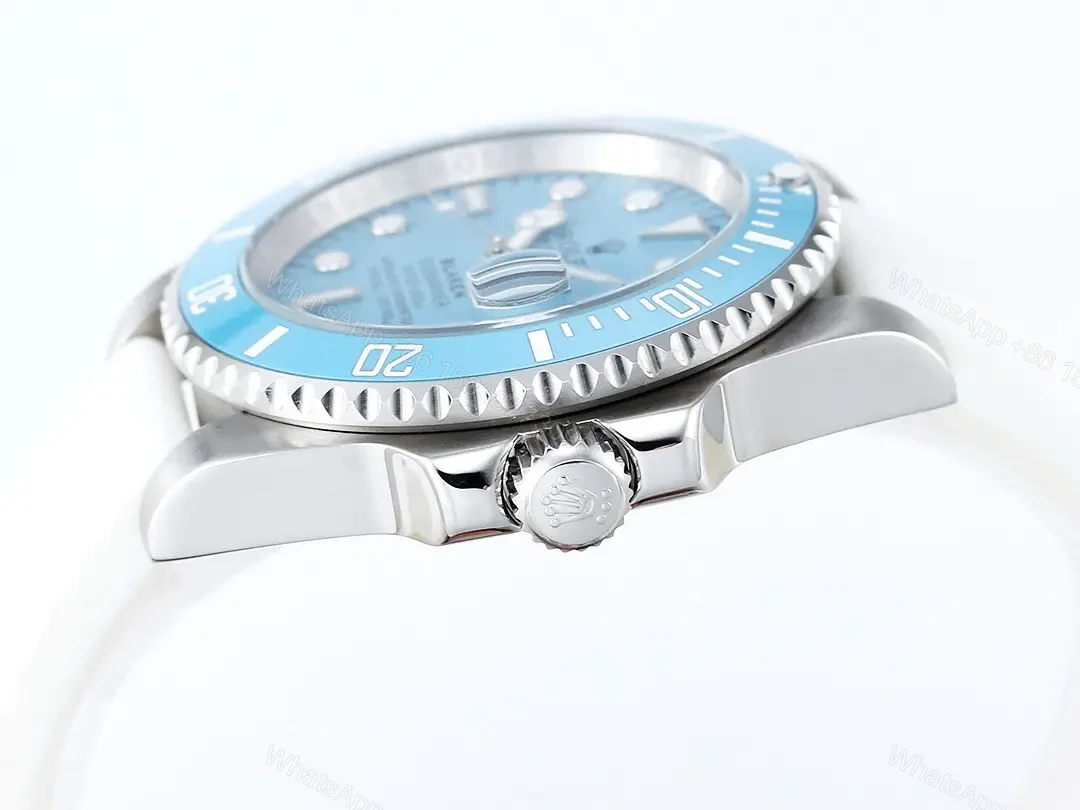 View 6 of Rolex Blaken Tiffany Submariner replica 40MM Stunning White Rubber Strap Edition RG-BLAKEN-SUB-TIFFANY-WHITE-RUBBER